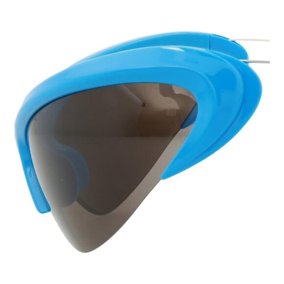 Balenciaga Unisex Shield/Wrap Light Blue Silver Grey Fashion Designer Eyewear - Picture 4 of 4